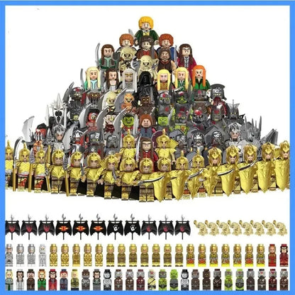 Mini Lord Rings Action Figures Building Block Ringwraiths Orcs Legion Elf King Princ Knight Dwarf Wizard Movie Characters Bricks