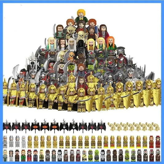 Mini Lord Rings Action Figures Building Block Ringwraiths Orcs Legion Elf King Princ Knight Dwarf Wizard Movie Characters Bricks