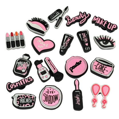 20-100pcs Makeup Supplies Pattern Shoe Buckle Accessories PVC DIY Sandal Shoes Charms Clogs Pins Decor Kids Woman Party Gift
