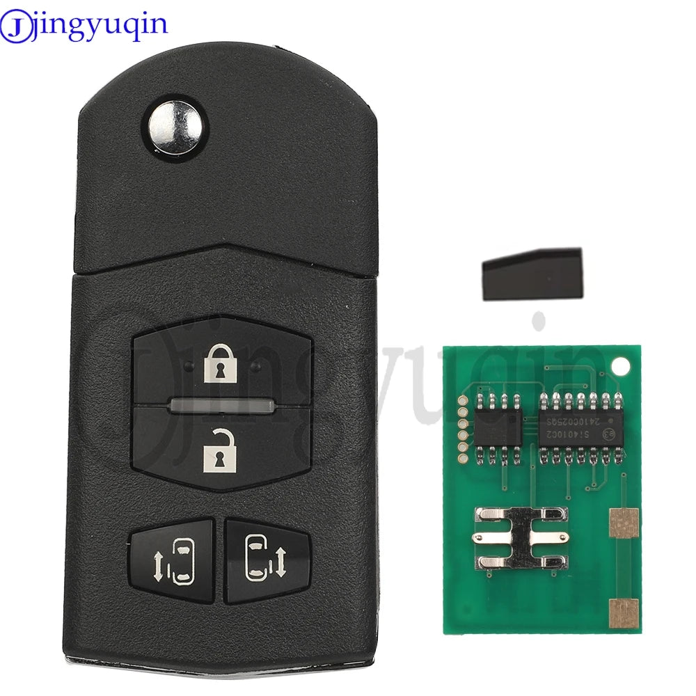 jingyuqin 4BT SKE126-01 433mhz ID63 Flip Car Remote Key For MAZDA 2 M2 Demio 3 M3 Axela 5 M5 Premacy 6 M6 Atenza 8 M8 MPV CX7