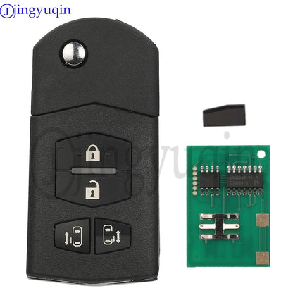 jingyuqin 4BT SKE126-01 433mhz ID63 Flip Car Remote Key For MAZDA 2 M2 Demio 3 M3 Axela 5 M5 Premacy 6 M6 Atenza 8 M8 MPV CX7