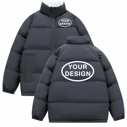 New Men's Parker Coat Logo Customized Printed Warm Casual Jacket Thickened Winter Coat Down Jacket Solid Color Fashion Jacket