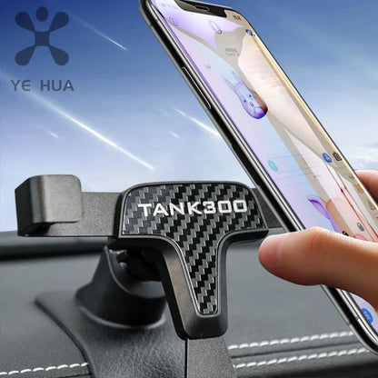 For Great Wall GWM GWM Tank 300 Car Phone Holder Interior Parts Specialized Carbon Fiber Pattern Aromatherapy Holder Accessories