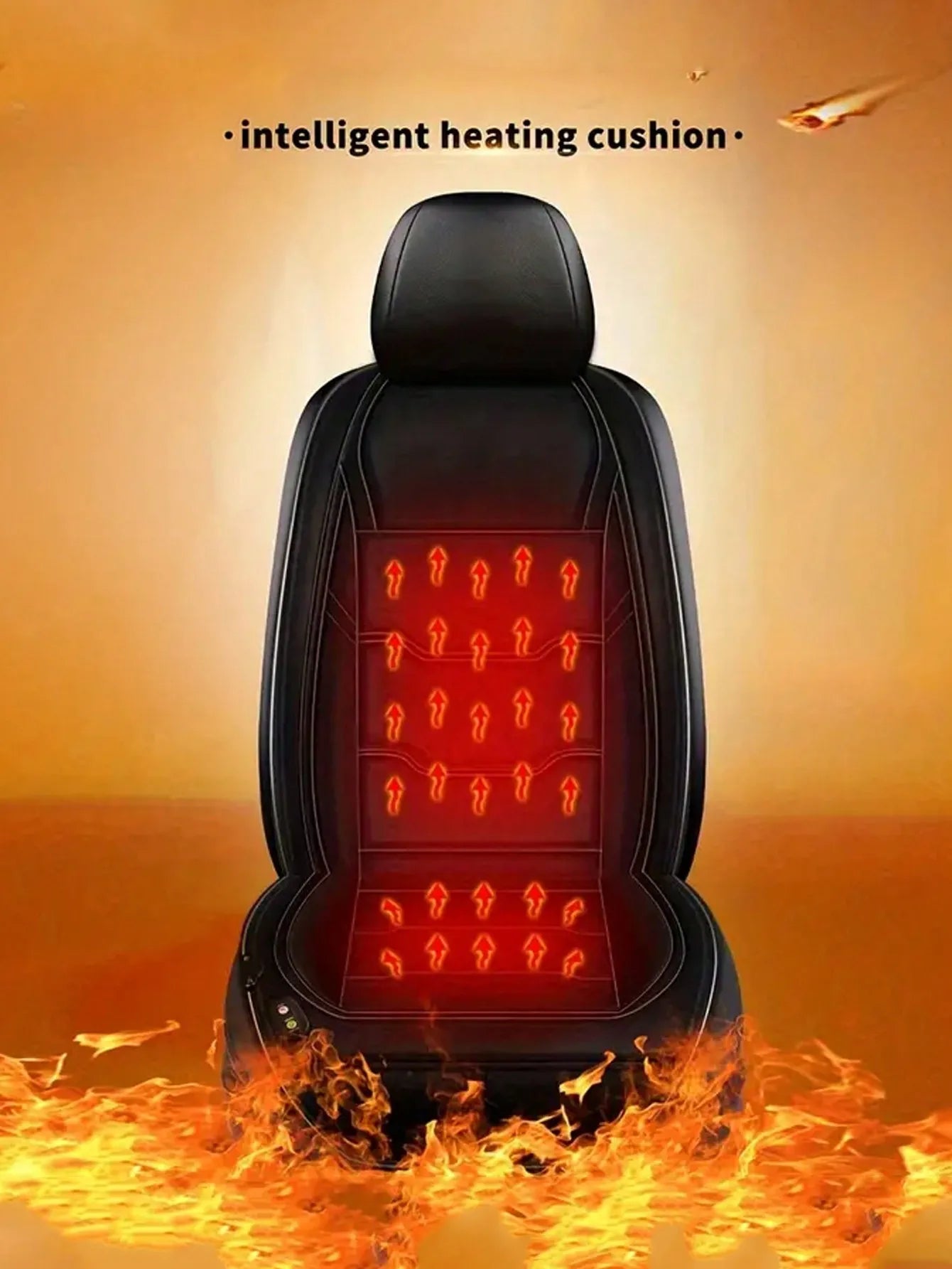 Universal Car Heated Seat Cushion 12V 24V Winter Warm Carriage Heating Blanket - Vehicle Seat Warmer Pad for All Seasons