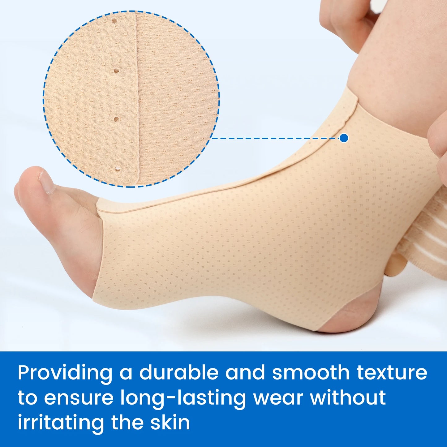 VELPEAU Ankle Compression Sleeve for Achilles Tendinitis and Plantar Fasciitis, Adjustable Ankle Support Universal for Both Feet