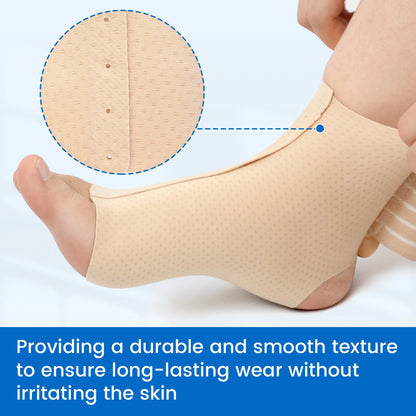 VELPEAU Ankle Compression Sleeve for Achilles Tendinitis and Plantar Fasciitis, Adjustable Ankle Support Universal for Both Feet