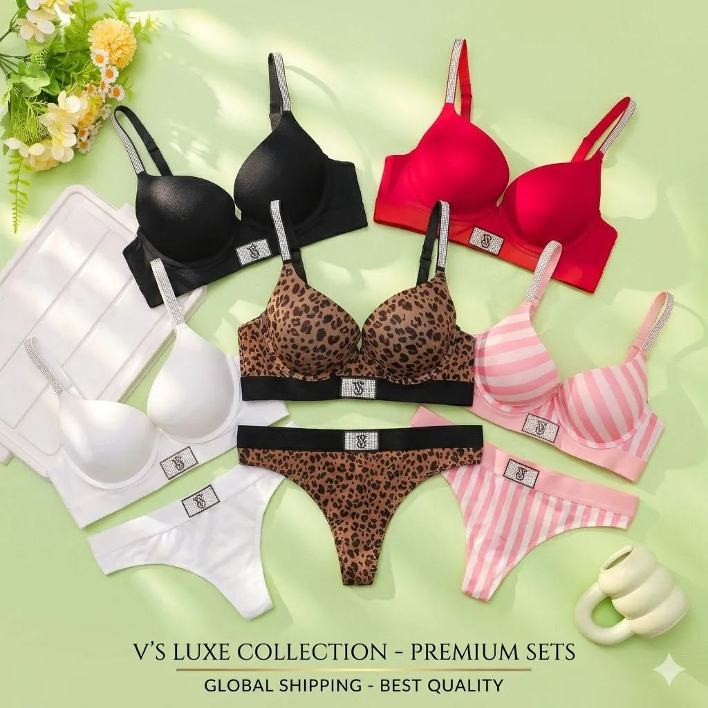 Victoria s Secret Comfortable Underwire Lingerie Set For Ladies Daily Wear Women Bra Set Lace Push Up Seamless