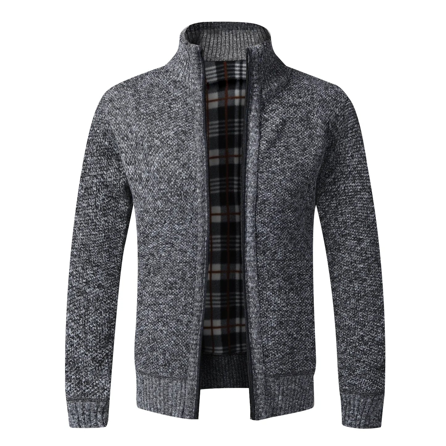 Autumn Winter Warm Cardigan Men Fleece Sweaters Full Zip Jackets Slim Fit Luxury Brand Knitted Sweater Coat American Jersey
