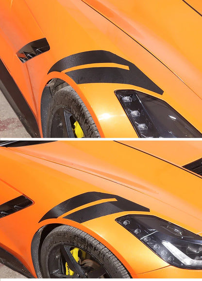 1Pair Sport Racing Side Fender Decals Car Decoration Stickers For Chevrolet Corvette C7 2014-2019 Automobile Accessories