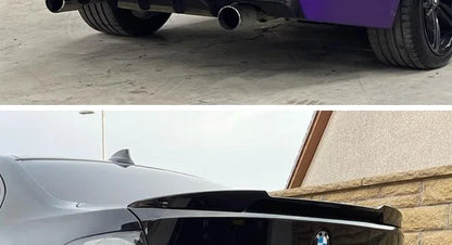 Carbon Fiber Rear Bumper Lip Trunk Wing MP M4 PSM Style Roof Spoiler Kit For BMW 3 Series F30 F31 F35 2012-2019 Gloss Black