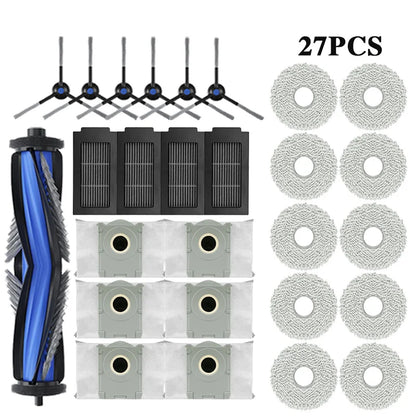 ECOVACS T50 PRO OMNI / T50 OMNI Robot Vacuum Spare Parts Main Side Brushes Mop Cloths HEPA Filters Dust Bags Accessories