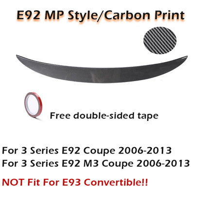 Rear Trunk Spoiler Wing Carbon Fiber M3 M4 MP PSM Style For BMW 3 Series E92 Coupe E93 Convertible M3 2006 -2014 320 325 328 330