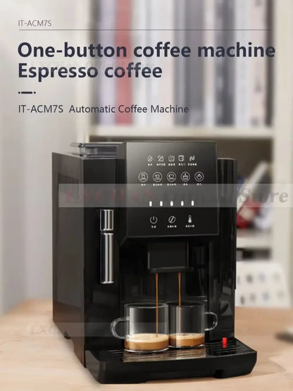 HomeWise Full Automatic 19 Bar Coffee Maker Coffee Bean Grinder Milk Foam Espresso Coffee Machine Hot Water and Milk Froth