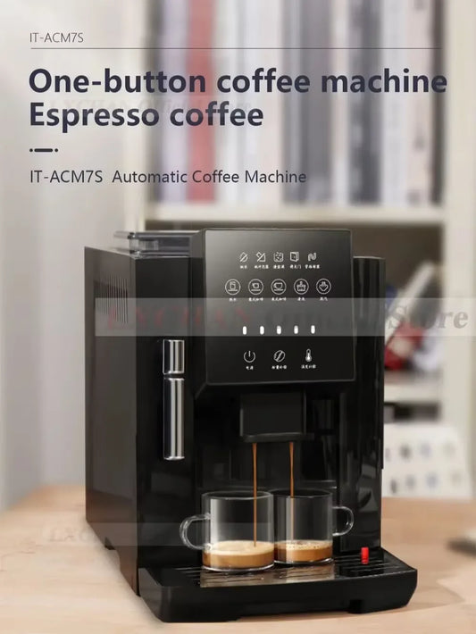 HomeWise Full Automatic 19 Bar Coffee Maker Coffee Bean Grinder Milk Foam Espresso Coffee Machine Hot Water and Milk Froth
