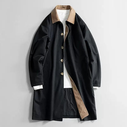 Autumn and Spring New Fashion Trend Windproof Warm Long Trench Coat Men's Casual Loose Sports Plus Size High-grade Jacket L-8XL