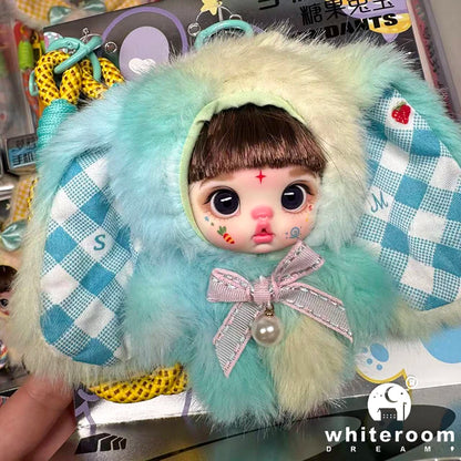 Doll accessori Furry Animal Mini Doll Plush Toy BJD Pendant Mobile Phone Lanyard Backpack Autumn Winter NewYear Gift Girl Plush