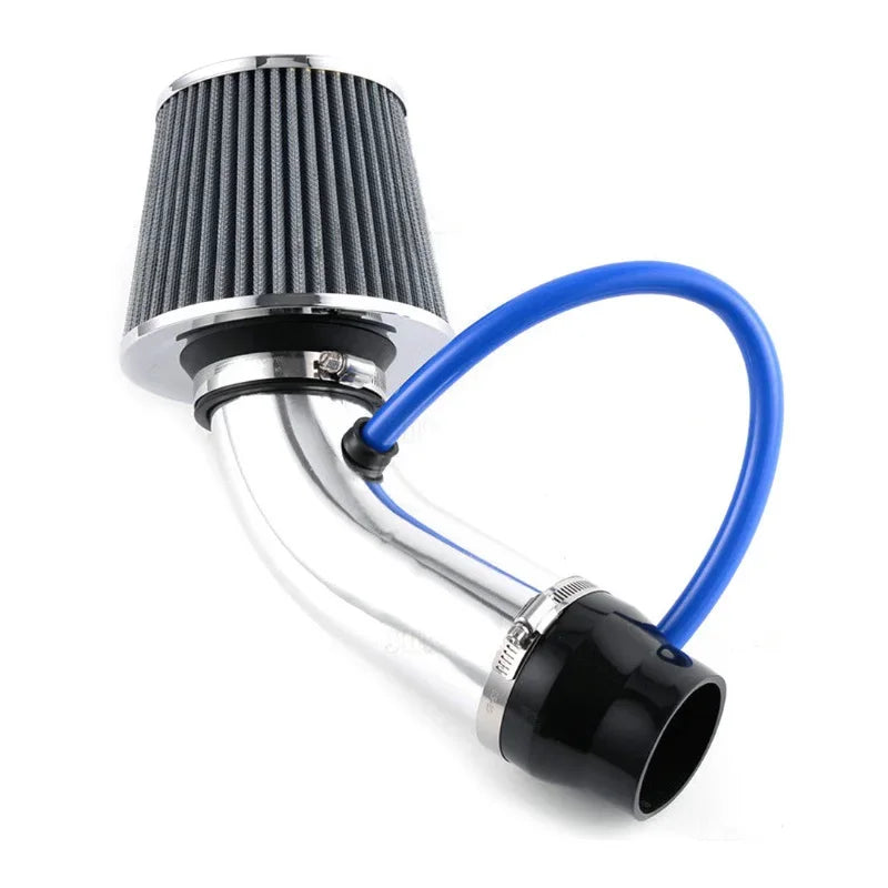 Universal 76mm Car Racing Cold Air Intake System Turbo Induction Pipe Tube Kit Aluminum With Cone Air Filter Inlet