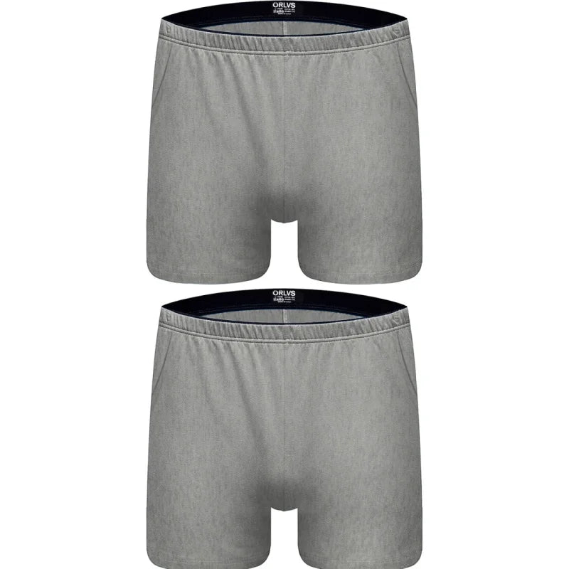 1/2/4 PCS ORLVS Boxer Men Underwear Cotton Pouch Boxershorts Sleep Men Underpants Panties For Swim Or Boxers Shorts With Pocket