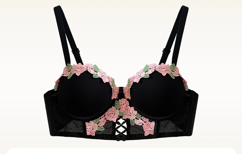 MOYISU Light Luxury Japanese Sweet Push-Up Bralette for Small Chest Women, Summer Thin Sexy Lingerie Pure Desire Underwear
