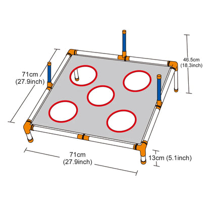 Portable Cornhole Throwing Circle Ferrule Board Set Easy Assemble Fun Kids Interactive Adults Outdoor Yard Toss Game Toy