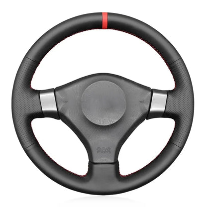 Black Faux Leather Car Steering Wheel Cover For Nissan 200SX S15 Silvia Skyline R34 GTR GT-R 1998 1999 2000 2001 2002
