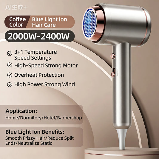 2400W High-Power Professional Portable Hair Dryer Thermostatic Heating And Cooling Negative Ion Hair Dryer