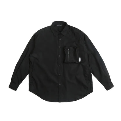 Autumn New Japanese Loose Shirt Cityboy Multi Pocket Shirt Trendy Brand Fashionable Loose Long Sleeve Shirt for Men and Women