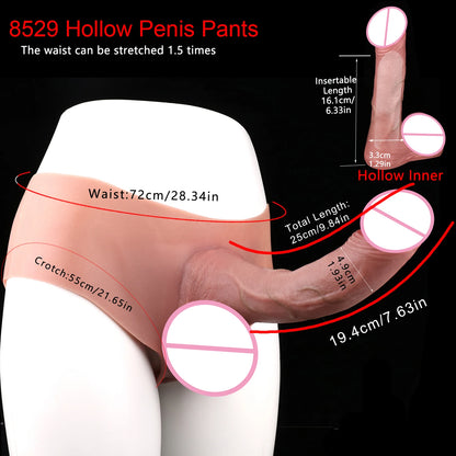 SXXY Strap-On Lifelike Penis Cover насадка на член Large Hollow DildoPants Intimate Adult Sex Toy for Couples Sex