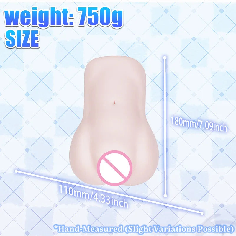 Japanese Anime Style Male Masturbator, 4 Layers of Material, Super Thick Fleshy Adult Masturbation Cup Sex Toy, Pocket Pussy 18+