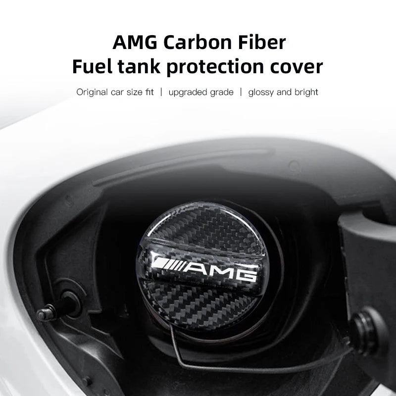 Car Fuel Tank Cap Cover Frosted Aluminum Alloy Lid Auto Accessories For Mercedes Benz AMG A B C E G C260 E300L A200L GLC300 CLA
