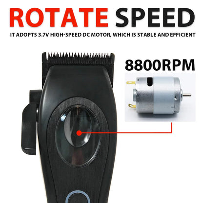 New Professional BRDCLIP M3C 8800RPM High Motor Hair Clipper DLC Blade Barber with Base 4500mAh Hair Cutting Machine Men Trimmer