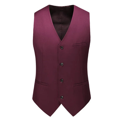 Vest for Men 17 Colors Solid Color Slim Single Breasted Waistcoat Business Fashion Casual High Quality Men Clothing Suit Vests