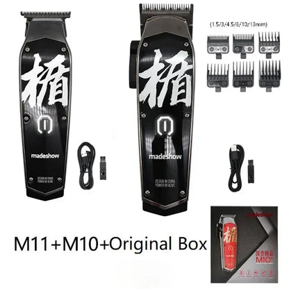 MEDESHOW D8 Professional Hair Cutting Machine Kit for Men Hair Clipper Trimmer 0mm Gap Cutter Head USB Charger Barber Kit