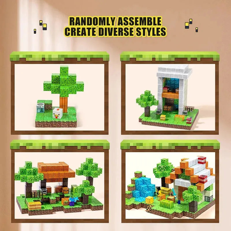 16cm Big Storage Box Magnetic Building Blocks Mine Magnet World Set Puzzle Toys For Kids Montessori Sensory Cubes Birthday Gifts