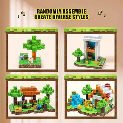 16cm Big Storage Box Magnetic Building Blocks Mine Magnet World Set Puzzle Toys For Kids Montessori Sensory Cubes Birthday Gifts