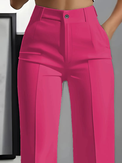New 2025 Women's High-Waisted Draped Straight-Cut Suit Pants Simple European American Cross-Border Fashion for Women