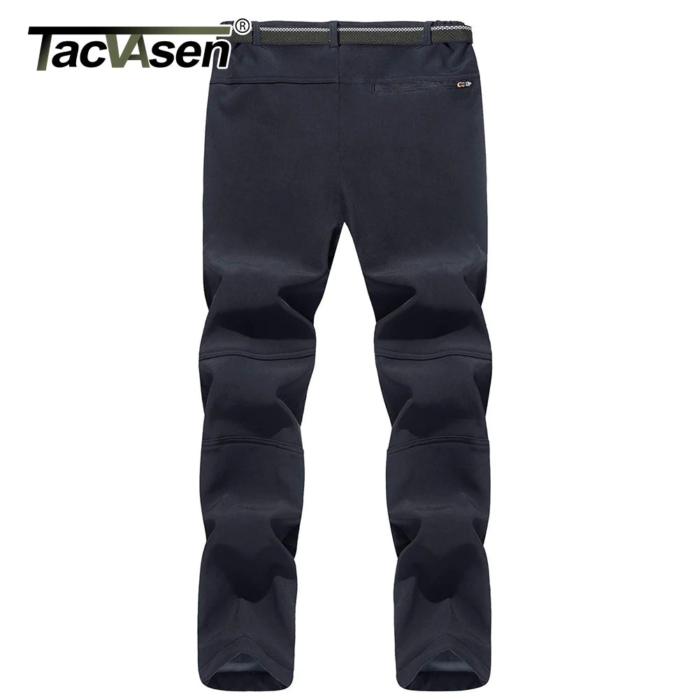 TACVASEN Winter Men's Hiking Pants Warm Thermal Fleece Lined Windproof Outdoors Working Fishing Camping Mountain Ski Pants