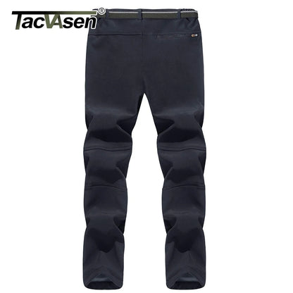 TACVASEN Winter Men's Hiking Pants Warm Thermal Fleece Lined Windproof Outdoors Working Fishing Camping Mountain Ski Pants