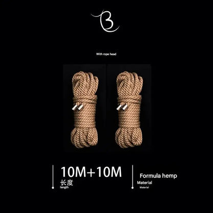 10m Shibari Bondage Rope,Soft Jute for Japanese Rope Art,Skin-Friendly for Beginners,Natural Color Skin-Safe Jute Couples Play