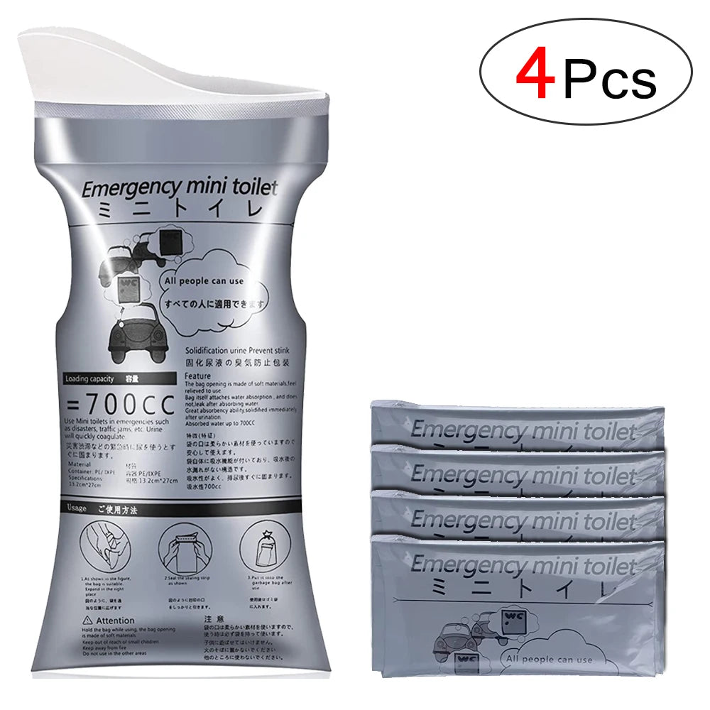 12/20 Pack Outdoor Emergency Portable Urine Bag Vomit Bag, Unisex Pee Bag Travel Mini Mobile Toilet for Women Men Baby 4/8 Pack