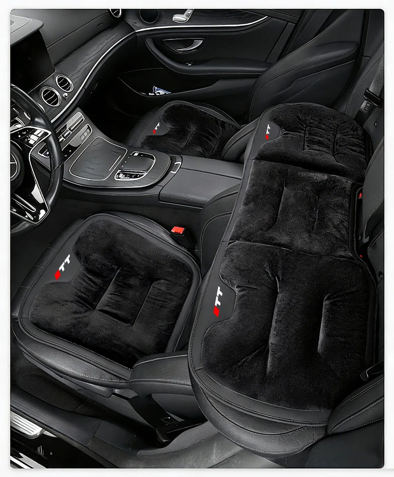 Car Seat CushionFor Audi TT Warm Flannel Thick Plush Universal Rear Seat Backrest Protector Cover