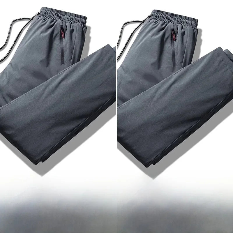 TUCANO Men's Thickened down Cotton Pants Outdoor Winter Sports Wearable Long Trousers Youth Casual Straight Leg Multi Pocket