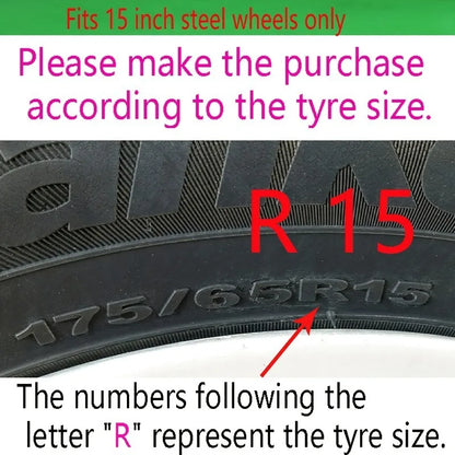 R15 4pcs/set Universal Car Iron Steel Wheel Hubcaps Trim 15 inch Car Replacement Tires Wheel Cover Caps for Iron Steel Wheel