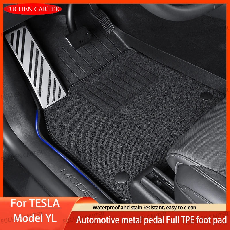 Car Floor Mats for Tesla NEW Model YL 2026 Car Four Seasons Waterproof Non-slip Floor Mat Trunk Mat TPE Special Car Accessories