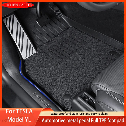 Car Floor Mats for Tesla NEW Model YL 2026 Car Four Seasons Waterproof Non-slip Floor Mat Trunk Mat TPE Special Car Accessories