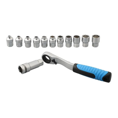 29PCS Ratchet Socket Wrench Kit Car Repair Tool Set 12Point Torque Wrench Combo Automotive Maintenance Tools