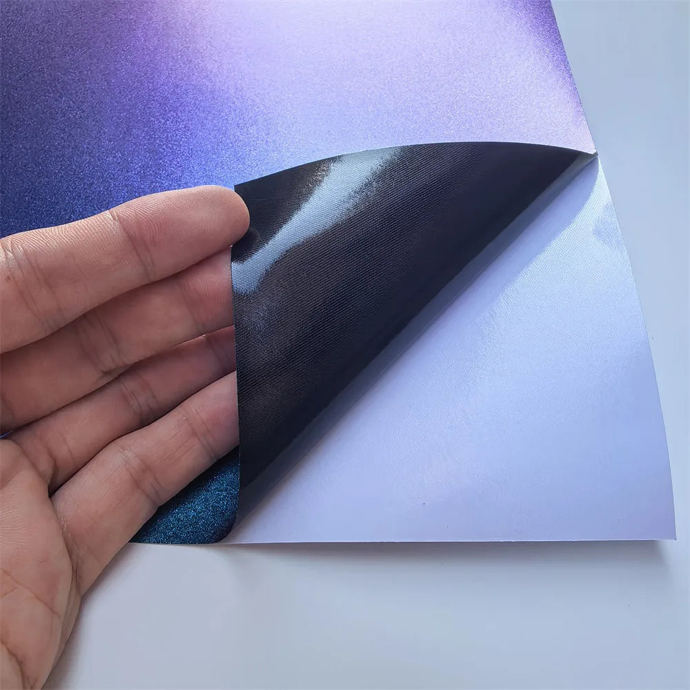 Car Diamond Chameleon Matte Purple Blue Car Vinyl Wrap Film Adhesive Color Change Motorcycle Sticker Accessories
