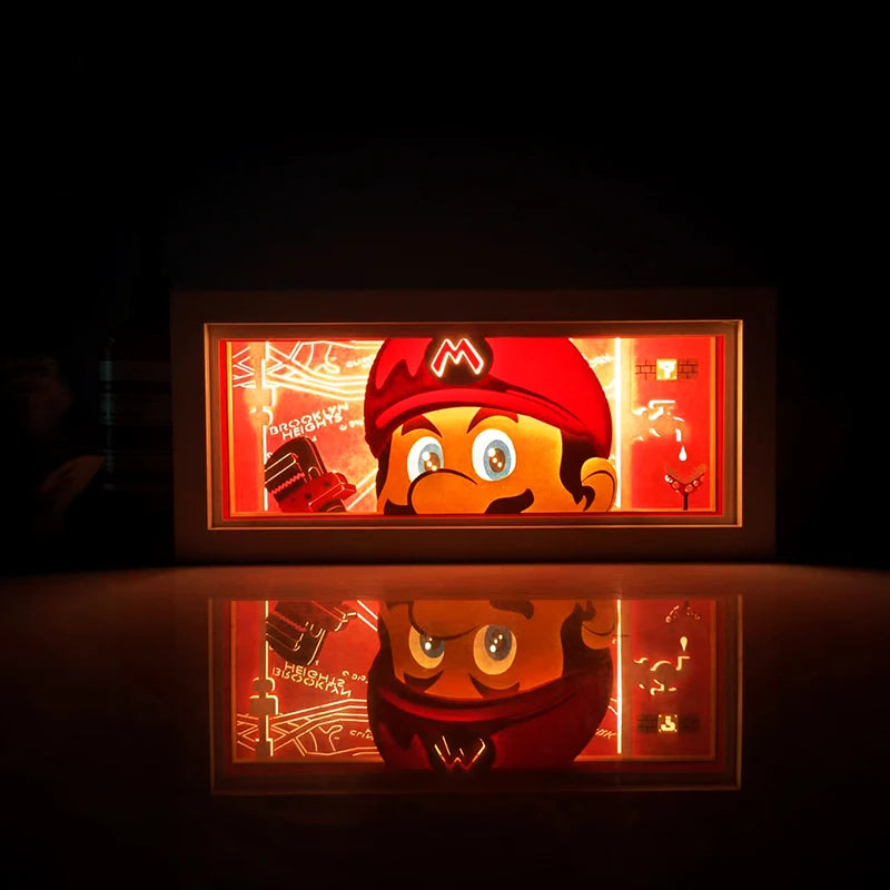 Anime Series Paper-Cut Light Room Bedroom Night Light Remote Control Colorful Light Box Atmosphere Light