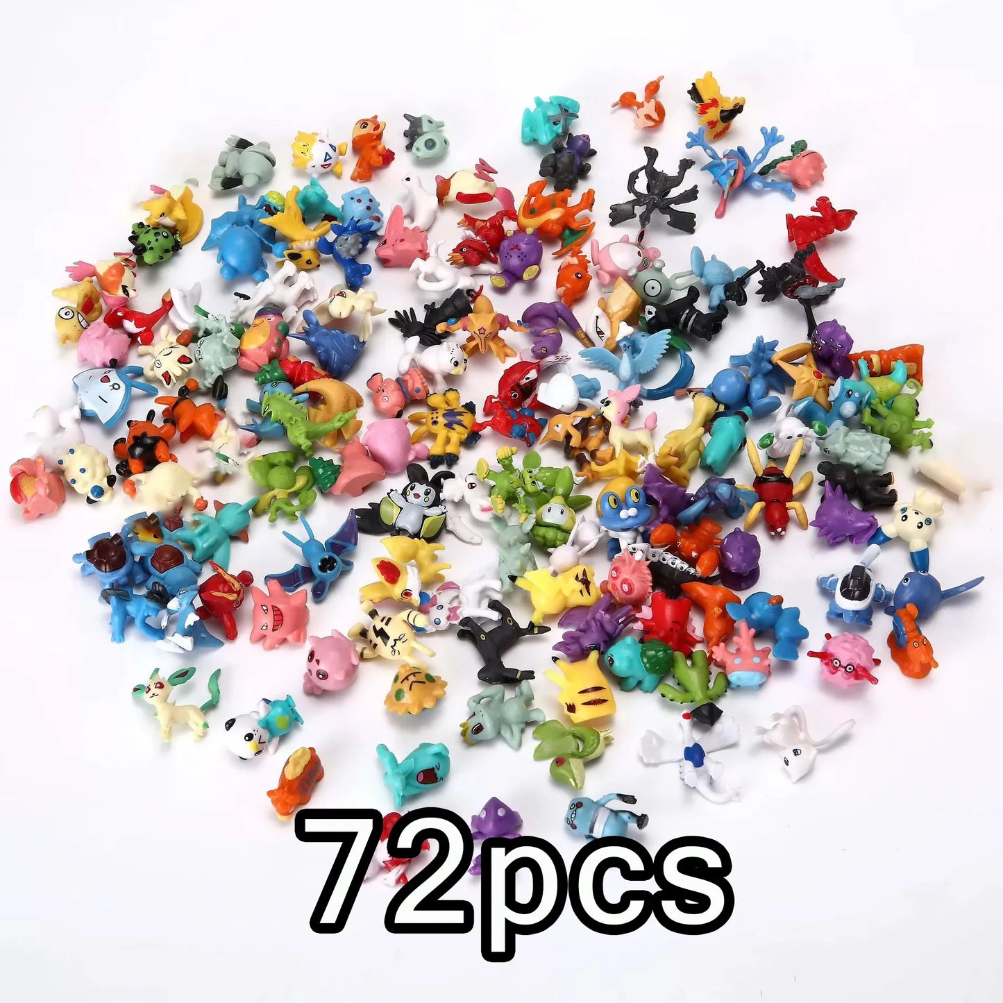 Small Size 48/72/96/120/144pcs Pokemon Anime Action Toy Figures Doll Model Colletion Toys For Children