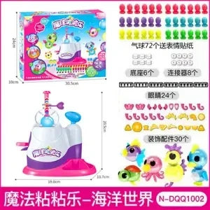 DIY Fun Balloon Inflator oonies Creative Handicraft Inflating Machine for Boys Girls Assembled Bobo Sticky Toys anti-stress toy
